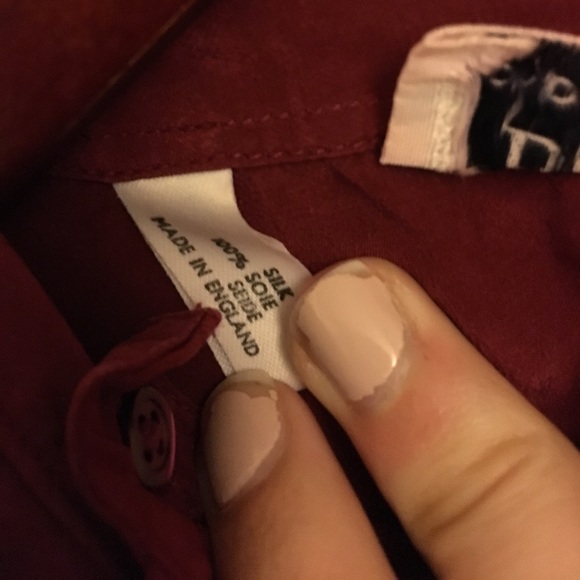 Vintage Burberry Red Silk Blouse - Picture 3 of 4